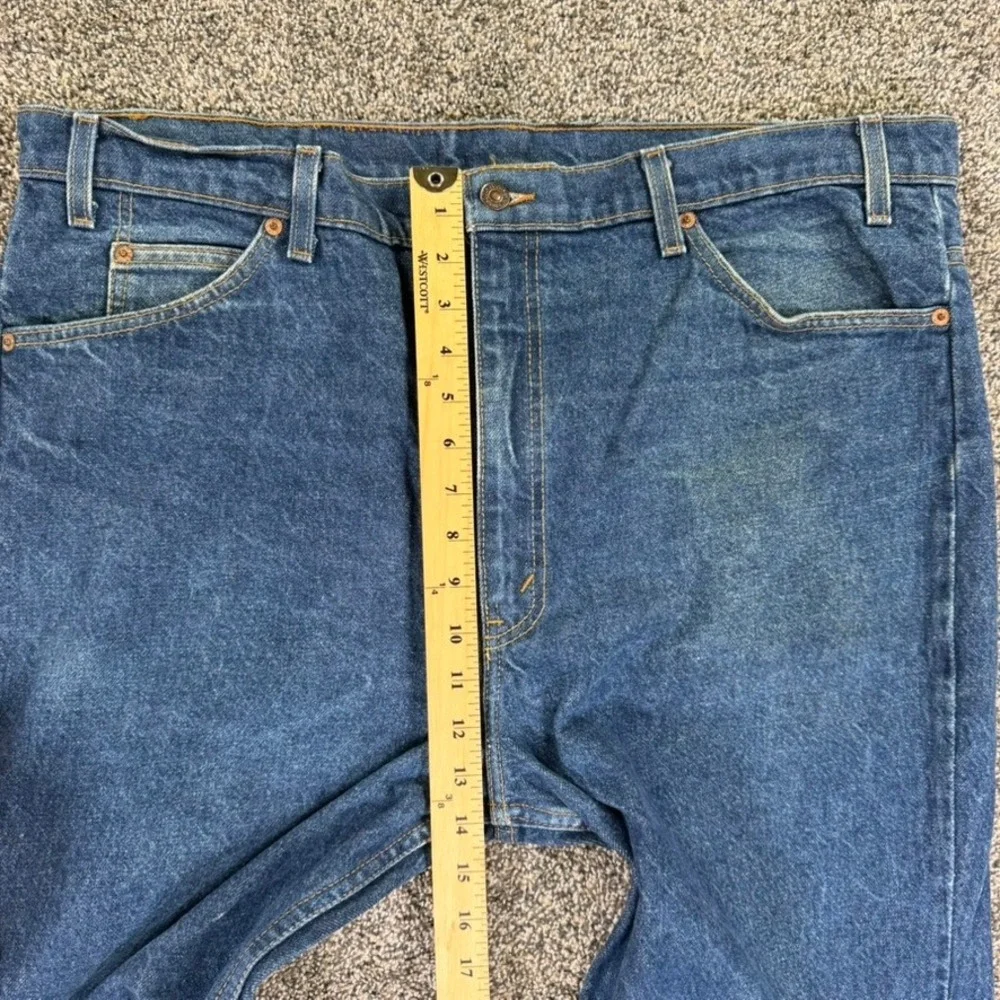 Vintage Levis 517 Orange Tab‎ Mens 42x32 Bootcut Jeans Blue Denim USA Made 90s